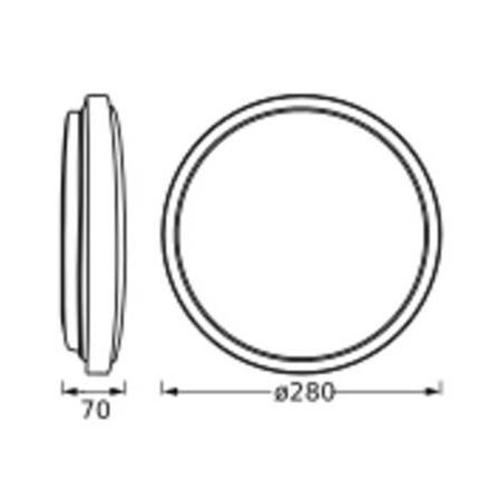 Plafond LED stropní svítidlo pro povrchovou montáž 16W 1050lm 3000K teplá bílá 28cm Orbis Ledvance