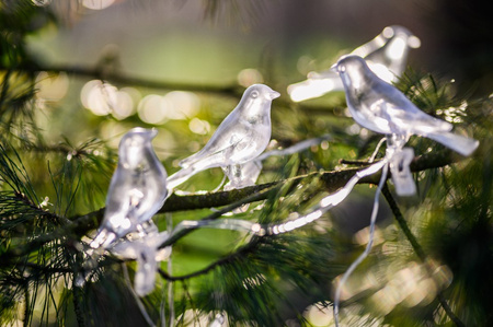 Solární zahradní řetěz Girland Light Birds On Clip 3,2 m IP44 Warm