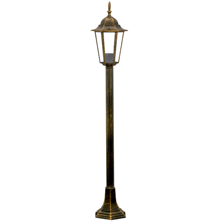 LIGURIA-LT Stojací zahradní lampa 1xE27 vysoký sloup 96cm patina - GOLDLUX (Polux)