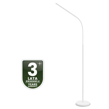 Stmívatelná stojací lampa LED 14W CCT s nastavením výšky LONGA 2 White LUMILED