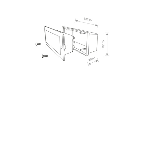 Fasáda venkovního zahradního svítidla INA 4907 E27 IP65 zapuštěný grafit Nowodvorski