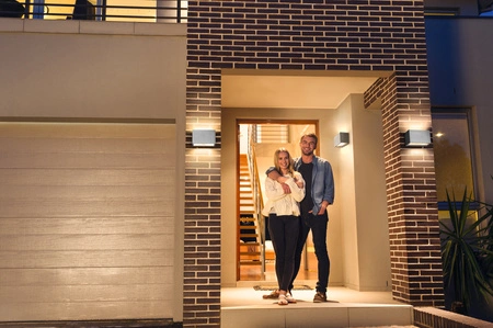 LEDVANCE SMART+ BRICK MULTICOLOR nástěnné fasádní svítidlo 14W 600 lm Teplá bílá COLOR + RGB šedá