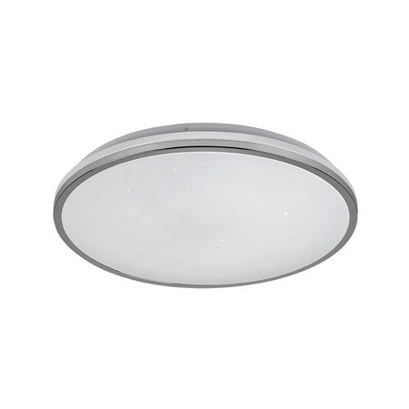 Plafond LED stropní svítidlo Povrchová nástěnná svítidla 50W 4500lm 3000-6500K CCT Stmívatelné Dálkové ovládání Časovač Chrome Moderní lípa Rabalux