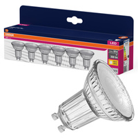 6x LED PAR16 Reflektor GU10 4,3W = 50W 350lm 2700K Teplý 36° VALUE Osram