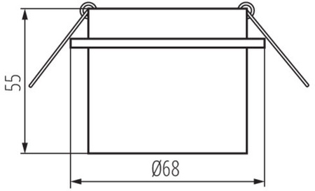 Kruhové halogenové stropní bodové svítidlo LED GU5.3 GU10 Spag Kanlux v černé barvě pod omítku