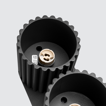 Povrchová montáž 2x GU10 hliníková černá Aura Deep Space SL.1785 Sollux