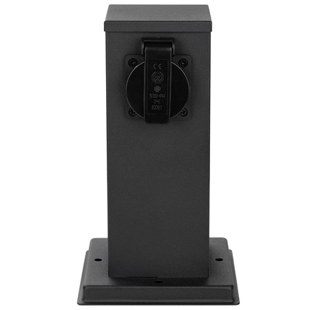 Venkovní zahradní lampa E27, LED sloupek 4x se zásuvkou 230V 30cm IBERI LUMILED