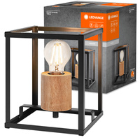 Stolní lampa Stolní svítidlo Stojací dekorativní E27 Černá hnědá USB-C Dekor Ledvance