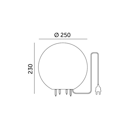 Venkovní lampa Sphere E27 Grey IP65 Zahradní koule Kobi