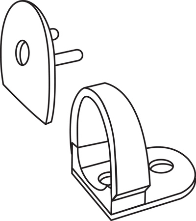 Montážní držák pro hliníkové profily HANDLE Kanlux 2ks.