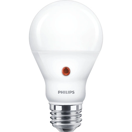 LED žárovka E27 A60 7.5W = 60W 806lm 2700K Teplá bílá 250° se soumrakovým senzorem PHILIPS