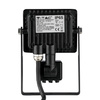 Reflektor LED 10W 800lm 4000K IP65 Black s pohybovým senzorem a funkcí CUT-OFF Samsung Chip VT-10-SB V-TAC