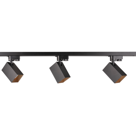 Sanico Goldlux 1-fázová kolejnicová sada + 3x GU10 Black Gold SQUARE reflektor Sanico Goldlux