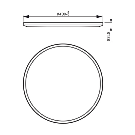Přisazené LED stropní svítidlo SUPERSLIM 22W 2700K 43cm Stmívatelné Bílé PHILIPS
