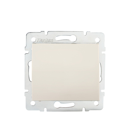 Jednopólový reverzibilní spínač 10A čtvercový béžový LOGI Kanlux