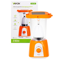 Dobíjecí kempingová svítilna 710lm 6000K Solární USB Powerbank VA0125 VAYOX