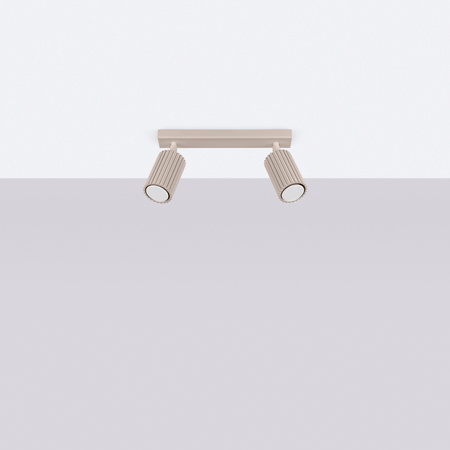 Stropní svítidlo s reflektorem 2x GU10 Hliník Taupe Carbon Deep Space SL.1763 Sollux