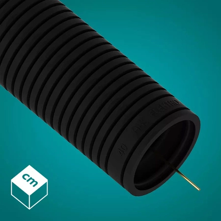 Vlnitá trubka RKGS 40mm 750N Trubka s dálkovým ovládáním pro ochranu kabelu 25m Černá AKS ZIELONKA