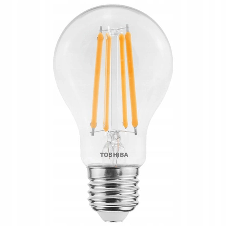 LED žárovka E27 A60 9W = 75W 1055lm 2700K teplá bílá Filament Dimmable TOSHIBA