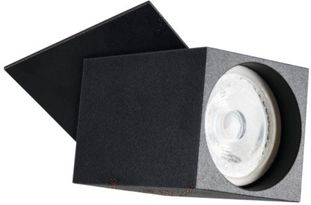 Stropní svítidlo Spot Tuba LED Halogen GU10 Adjustable Square Black Chiro Kanlux