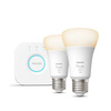 2PAK LED žárovka E27 A60 9,5W 2700K Warm PHILIPS HUE White Bluetooth Zigbee + Hue Bridge