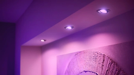 3x LED svítidlo pro zapuštěnou montáž 4,2 W 400 lm IP20 Bílá a Color Ambiance RGB + TW Aluminium Smart SMART Zigbee Bluetooth Centura Philips HUE