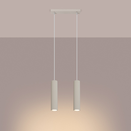 Stropní závěsné svítidlo Tuba Spot 2x GU10 Beige Carbon Deep Space SL.1593 Sollux