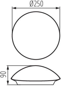 Stropní svítidlo Plafond LED E27 IP20 bílé PLAFMIN KANLUX