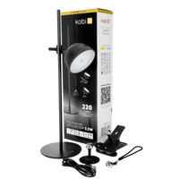 Stolní lampa LED 3,5 W 220 lm CCT 120° dobíjecí černá IP54 Lizbona Kobi