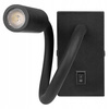 Nástěnná LED lampa Flexibilní nástěnná lampa na čtení LEO 3W 4000K Černá