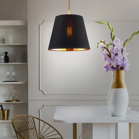 Stropní závěsné svítidlo E27 černé zlato ELENA Sanico Goldlux