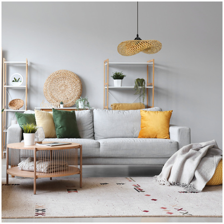 Bambusová dekorativní závěsná lampa E27 Brugia Kobi