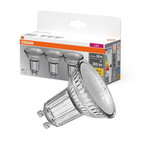 3x LED žárovka GU10 3.6W = 50W 350lm 2700K Teplá bílá 36° OSRAM Základna