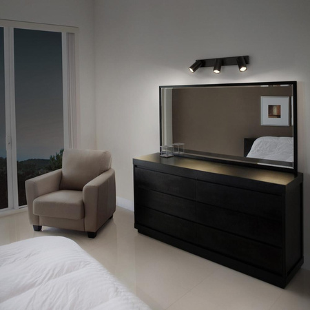 LED bodové nástěnné svítidlo 3-bodové stmívatelné 10,2W GU10 černé LEDVANCE