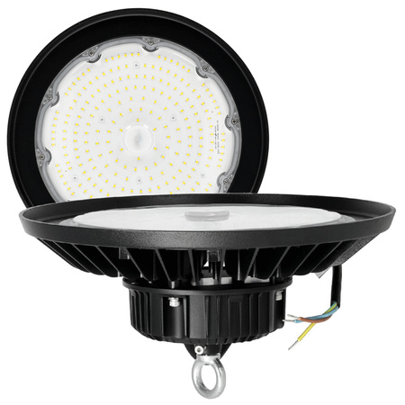 Průmyslové svítidlo LED High Bay 150W 21000lm 4000K Neutral Black IP66 IK10 Rio Pro Kobi