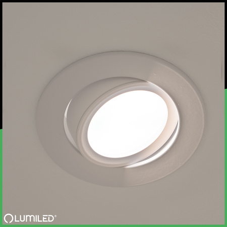 Halogenové stropní svítidlo pro zapuštěnou montáž Kruhové pohyblivé svítidlo MR16 bílé TRIAM LUMILED