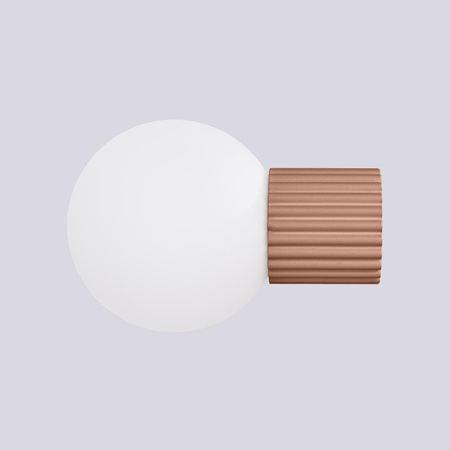 Koupelnové nástěnné svítidlo G9 Round Brown Modern Matte IP44 Halo Sollux