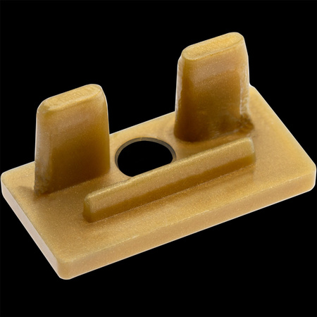 Záslepka pro Povrchový Profil MINI, Zlatá s Otvorem Plastová LUMILED