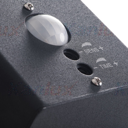 Venkovní svítidlo - KINKIET VADRA E27 IP44 Senzor pohybu Kanlux