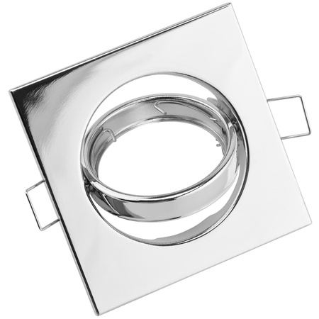 6x Halogenové svítidlo pod omítku Pohyblivé čtvercové svítidlo PICTOR Chrome Sheet MR16 GU10 LUMILED