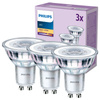 Sada 3x LED halogenová žárovka GU10 PAR16 3,5W = 35W 255lm 2700K Teplá 36° PHILIPS