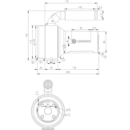 LED reflektor Ruční reflektor na baterie 3W 300lm + boční světlo LEDVANCE