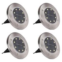 4x zahradní lampa 8x LED 0.8W SOLÁRNÍ ZEMNÍ IP54