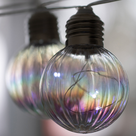 Solární zahrada Girland 20x LED světelný řetěz Dekorativní koule 5,8 m Studená