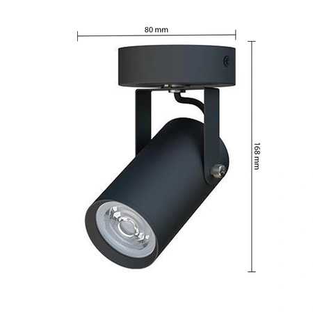 Nástěnné svítidlo Reflektor Nástěnné svítidlo Bodové GU10 Pohyblivé černé Simon Masterled