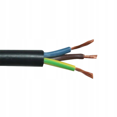Vodič Kabel OW H05RR-F 300/500V 3x1.5mm Černý 1m ELEKTRICKÝ KABEL