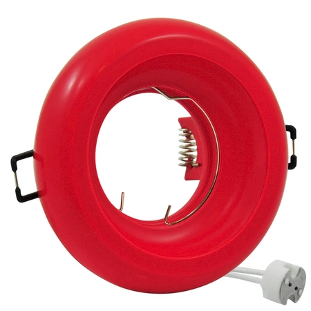 Helios GOLDLUX (Polux) zapuštěné sádrové stropní svítidlo. kulaté. červené lesklé MR16