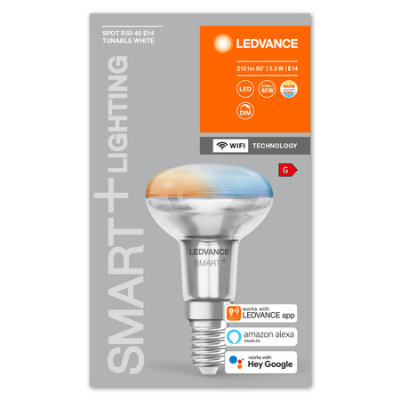 LED žárovka E14 R50 3,3W = 40W 210lm CCT 45° LEDVANCE SMART+ WIFI stmívatelná