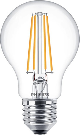 LED žárovka E27 A60 7W = 60W 806lm 2700K Teplá bílá vlákno PHILIPS