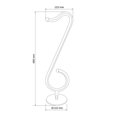Dekorativní stolní lampa LED 15W černá stmívatelná Poznámka Sanico Goldlux